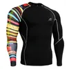 Racing Jackets 2023 Men's Cycling T-shirt Base Layer Lange mouw Fitness Casual Jogger Gyms Training