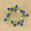 Broszki ydgy vintage broszka biżuteria zielona fioletowa barwnik naturalny kamień lakier