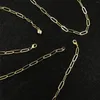 Correntes Moda Mulher Colar Colar Copper Placting Solid Color Gold Clipe Hip Hop Punk Clavicle Chain Party Jewelry Gift