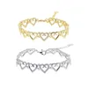 Nouvelle Arrivée Amour Coeur Charme chaîne de tennis Collier Bracelet Pour Femmes Fête Anniversaire De Mariage Bijoux Lien Bracelet ensemble Réglable Drop ship