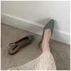 Sandaler bailamos vårkvinnor platt häl slingback sandaler glid på grunt mulor skor spetsiga tå kvinnliga kontor lady arbetsskor 230515