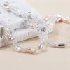 Серьги ожерелья набор yeyulin Real Pearl for Women Multi-Shareer Bracelet Bracelet Wedding Part