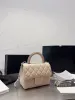 Dames klassieke Flap Sqaure tassen Crush Pearl Gold Diamond Metal Hardware Gematelasseerde kettingbakken Crossbody Designer schoudertas Luxe Designer Sac Sacoche handtassen