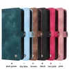 PU Leather Phone Cases Hard Back Cover Skin Credit Card Slot Holder Protector for Samsung Galaxy Z Flip 3 4 Z Fold 3 4 5G