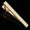 Copper Stripe Plaid Tie Clips Shirts Top Dress Business Suits Tie Bar Clasps Neck Links Fashion Jewelry for Men Gift