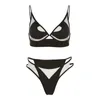 Costume da bagno da donna 2023 Summer Mesh Patchwork Bikini Set Moda femminile Sexy Scava fuori Costume da bagno Abiti da spiaggia Costumi da bagno