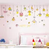 Barnens leksaks klistermärken djur vägg klistermärken diy ljuskronor ljus väggdekaler för hus barn rum vardagsrum dekoration