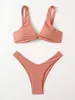 Swim Wear Ztvitality Solid Tie Sexy Bikini Bkini Bra Bra High Bange Bangage Shoop Up Bikini Set Brazilian Swimsuit Женщины.