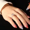 Кластерные кольца с печатью сплошной 9/10/14/18 тысячи розового золота годовщина.