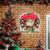 Decoratieve bloemen Kerstmuur Hangende Garland Handgemaakte Handgemaakte kunstmatige Xmas Welcome Deur slingers herbruikbare DIY Exquise Art Crafts ornamenten