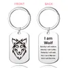 Wolf Friends Key Chains Keyring Keychain Jeia da moda Chain Family Family Christmas Presente de formatura