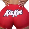 Pantalones cortos de mujer más gruesos que un Snickers Pantalones cortos de verano sexy Pantalones cortos de mujer delgados Imprimir Venta caliente Hip-hop Playa al aire libre Pantalones cortos de cintura elástica T230515