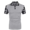 Polo da uomo Estate Casual da uomo con strizzatura Polo a maniche corte Abbigliamento da lavoro T-shirt di lusso Moda maschile Griglia con cerniera Polo Top da uomo 230515