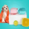 Badezimmer-Badebürste für Hunde, Massagehandschuhe, weicher Sicherheits-Silikonkamm mit Shampoo-Box, Haustier-Hundebürste