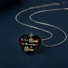Hänghalsband Mamma i världen är min inspirerande bokstav rostfritt stål hjärthalsband smycken för mamma gåva