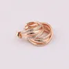 Luxury Rose Gold Hook Stud Earrings for Pandora Real 925 Silver Wedding Party Jewelry designer Earring Set For Women Girlfriend Gift earring with Original Box