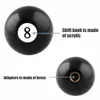 Nieuwe zwarte 8-ball pookknop korte pookknop voor universele auto acryl met M8 M10 schroefdraad zwart acryl