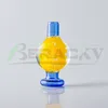 DHL!!! New Built-in Flower Glass Bubble Carb Cap 26mmOD Stripe Carb Caps For Beveled Edge Quartz Banger Nails Glass Water Bongs Dab Rigs