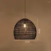 Aydınlatma Sistemi Rattan Lamba Kolye Hafif Vintage Asma LED Oturma Odası Yemek Ev Dekor Cafe Restoran Hanglamp