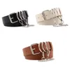 Belts PU Leather Belt With Chain Costume Accessories Punk Women Waist Eyelet Jeans Gothic Clothing Dress Pants Party