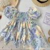 Family Matching Outfits Summer Mother Kids Chiffon Floral Dress Mom and Daughter Clothes Women Baby Girl 230512
