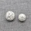 Löst ädelstenar 4 bitar av 925 Sterling Silver Dragon Round Ball Beads för armbandhalsband 8mm 10mm