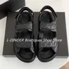 Sandals Fashion Magic Tape Beach Sandal for Woman Thick Sole Open Toe Rome Shoe Multicolor Summer Holiday Vacation Shoe Real Leather 230515