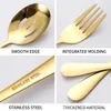 Dinnerware Sets El Buffet 8pcs Serving Spoon Fork Colander Set Golden Restaurant Stainless Steel Tableware Service Cutlery