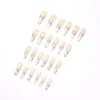 False Nails 24pcs/box Y2k Fake Press On Reusable With Flame Designs Set French Artificial Kawaii Tipsy Stick-on Tips Art