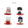 Action Toy Figures Inuyasha Q Version Gashapon Doll Model Miroku Cartoon Figure Pvc Doll Ornaments Toy Gift