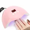 Secadores de unhas 54W 18 LEDs Secador Lâmpada UV de secagem rápida para curar o sensor automático de gel de cura Máquina de manicure LCD Display