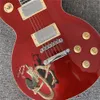 Electric Guitar Red Color Tiger Maple Top Zebra Pickups Rosewood Fingerboard