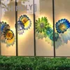 Nouvelles plaques murales fantaisie taille de couleur personnalisée salon moderne applique murale en verre de Murano