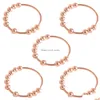 Ringas de banda Sier anel de miçangas rotatáveis ​​colorido para mulheres Moda simples Anti ansiedade Ansiedade Girl Jewelry Presente Drop Dhgarden dhnml