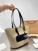 23ss Women Summer Beach Bags designer tote bags straw lady Large Capacity Busket Handbag Casual Weaving Raffia shopping bag