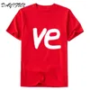 Men's T Shirts Tee Shirt Women Men LO VE Red Basic High Quality T-shirts Female Casual Tops Short Sleeve O Neck Femme 2023 T315