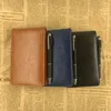 Anteckningar Mini Pocket PU Leather Business Notebook 50 Sheets Foded Memo Pad Holder Refillable Jotter Book Steno Notepad Card slot Pen Loop 230515