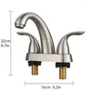 Kran zlewu łazienkowy kran dwa uchwyty Wysoka Łuk 4 cali łaźnia lawoszy z talerzem -Up drenaż 3 otworu