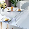 テーブルクロスソフトガラスのテーブルクロス防水と油抵抗性キッチンダイニングプロテクターカバー透明