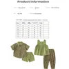 Roupas de roupas familiares para meninos e garotas roupas fofas definidas de verão shorts de manga curta 2 grupos de irmãos de crianças 230512