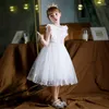 Robes de fille 2023 princesse robes de bal formelles pour bébé filles infantile robe blanche à paillettes fêtes de mariage enfants baptême Eid