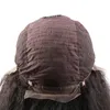 Kinky düz 13x6 dantel ön peruklar hd insan saçı, kıvırcık bebek saçlı siyah kadın için önceden koparılmış İtalyan yaki dantel ön saç perukları saç çizgisi doğal saç çizgisi satışı
