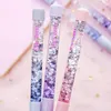 1Pc 0.5mm Fairy Stick Creative Rainbow Color Ballpoint Pen Drift Sand Glitter Crystal Ball For Girl Gift Stationery