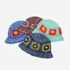 Boinas Mujeres 2023 Sombreros de paja Sombrero de ganchillo Panamas Protección UV Visera de sol Viseras de playa Damas Verano Pescador