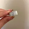 Metal Special Letter Open Ring Women Letters Finger Rings Gift for Love Girlfriend