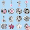 925 Charm koraliki Akcesoria Fit Pandora Charms Biżuter Flower Flower Fairy Butterfly Kead