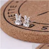 Stud Love Heart Super Małe Kolczyki Prosty Compact Cute Student Earring dla kobiet Minimalistyczne miedziane hipoalergiczne kroplę deli dhgarden dhnsb