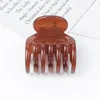 Fashion Solid Color Matte Acrylic Small Hair Claw Clip for Women Girls Retro Plastic Hairpins Barrette Hårtillbehör Huvudbonader