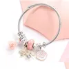 Bedelarmbanden Korea Sweet Cute Bracelet Diy Cat Paw Print Draad Rebound Europese en Amerikaanse elegante mode -sieraden Drop D Dhgarden Dhyvm