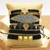Strand ZHONGVI MIYUKI 3D Heart Bracelet Black Star Jewelry Rivet Pulseras Mujer Moda 2023 Classic Bracelets Women Handmade Beads